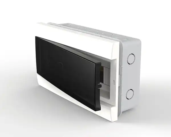 GABINETE Embutir 12 módulos c/puerta Fumé