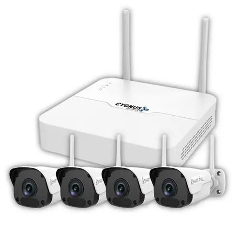 Kit acceso 4 Camaras IP 2 Mpx + NVR + Disco 1 TB CYGNUS